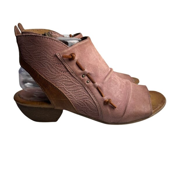 Miz Mooz Celia Leather Open Toe Sandals Blush Pink Size EU 38 US 7.5 - Picture 2 of 10
